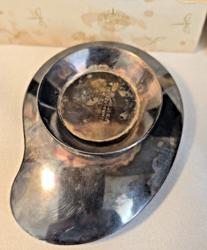 Silver Plated Denmark Kidney Candleholders--Round Bases--w/ Original Boxes!