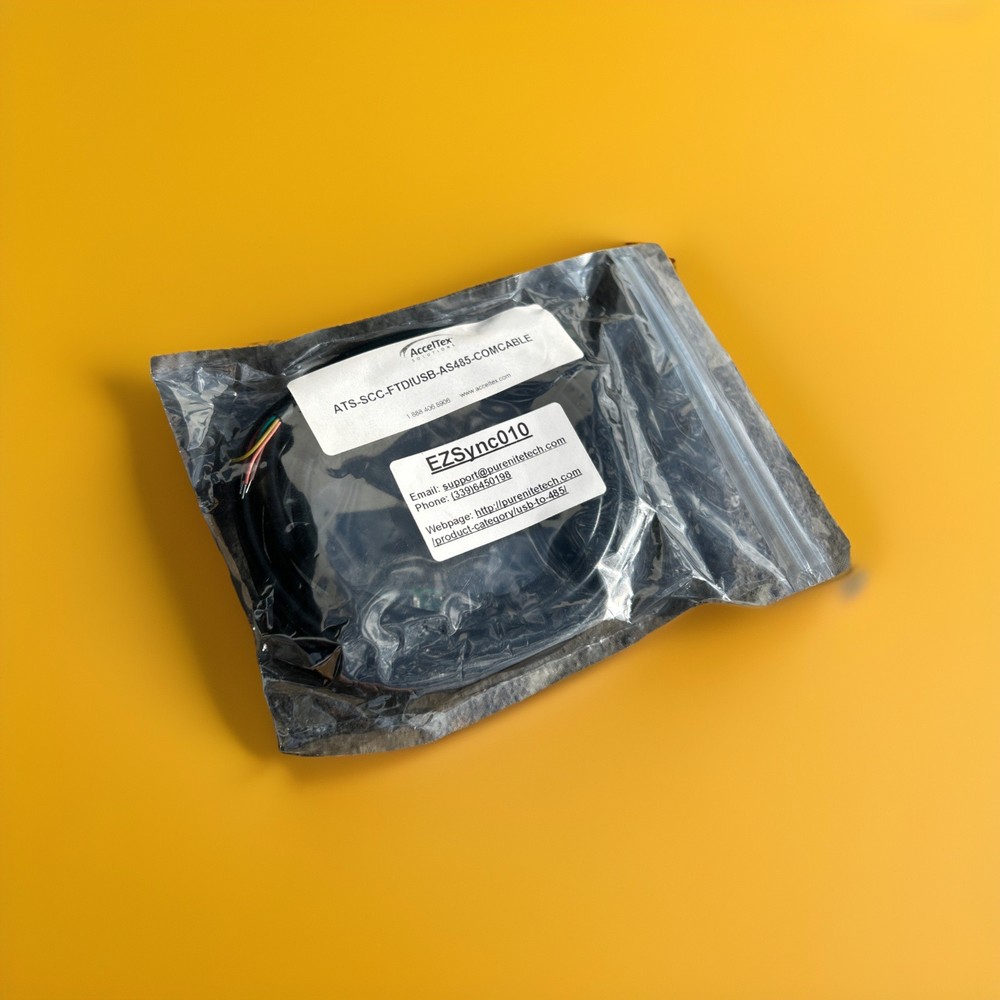 🔥ACCELTEX Solutions ATS-SCC-FTDUSB-AS485-COMCABLE (EZSync010) ~ 1 Unit