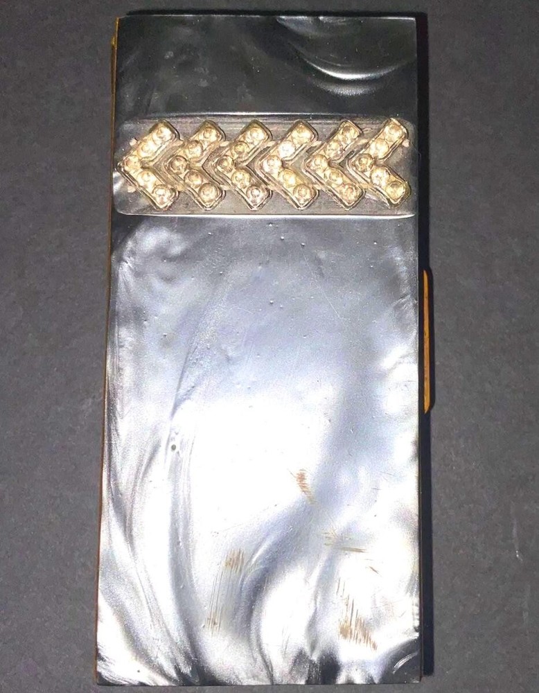 Rhinestone and Pearlescent Cigarette Case