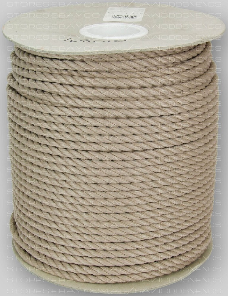 POLYPROPYLENE HEMP COLOUR ROPE 12mm x 200m 3 STRAND