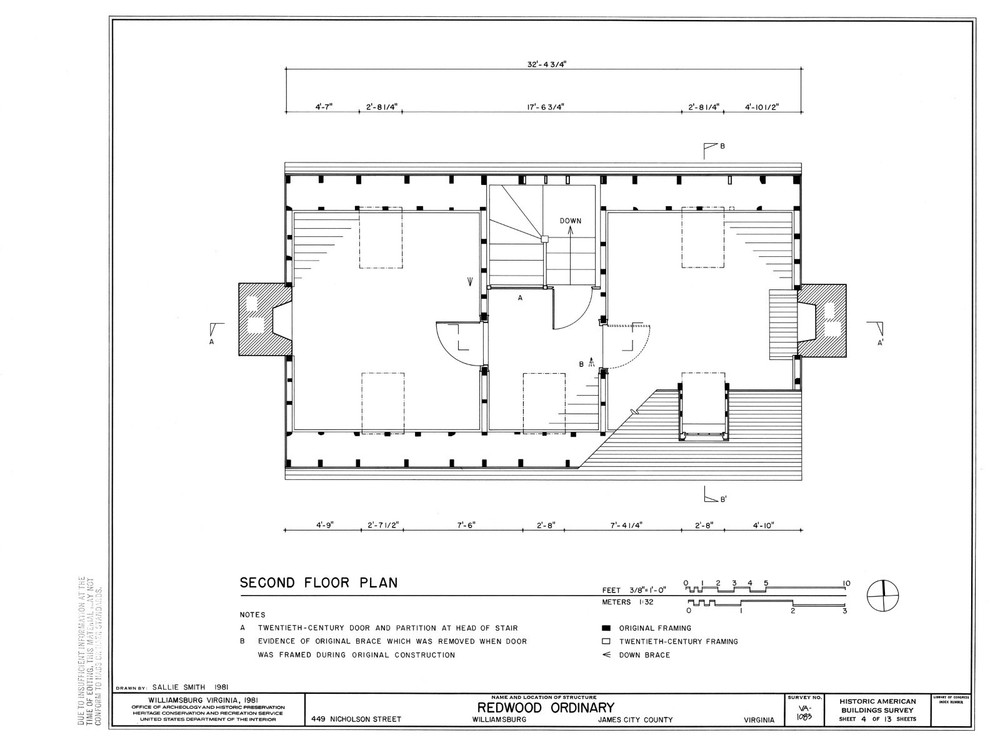 Colonial Williamsburg Timber Framed Cottage - Printed Architectural Plans