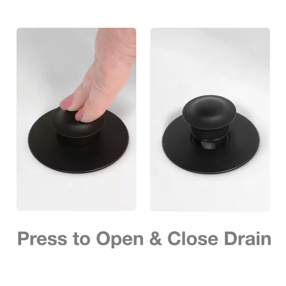 EZ Drain Cover in Matte Black