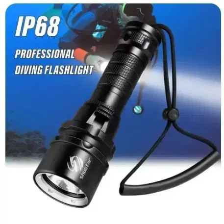 Diving Waterproof Flashlight (Uses 18650 Rechargeable Battery)