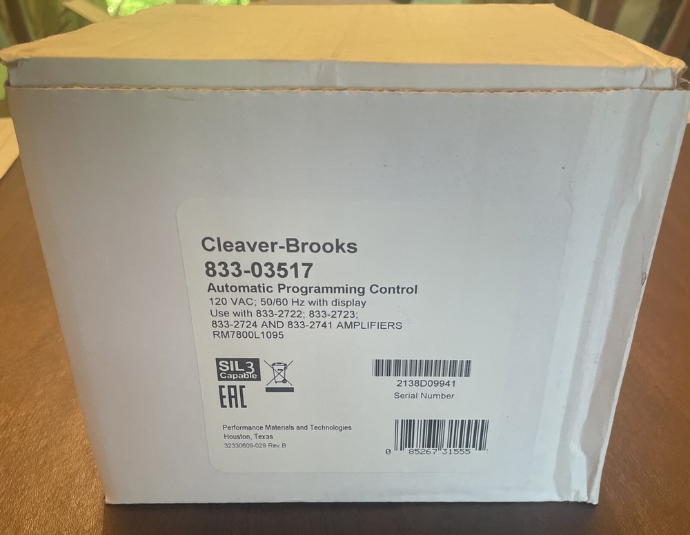 CLEAVER BROOKS 833-03517 AUTOMATIC PROGRAMMING CONTROL