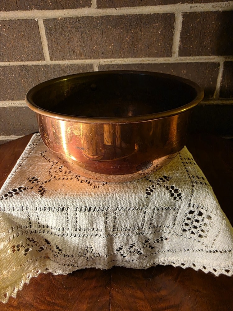 set of 3 Antique copper nesting bowls