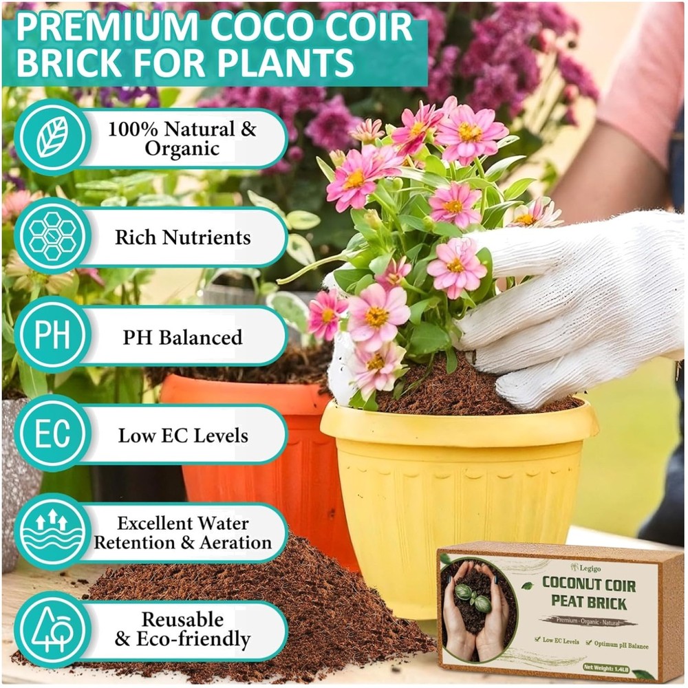 Sustainable Coco Coir Bricks 10pcs