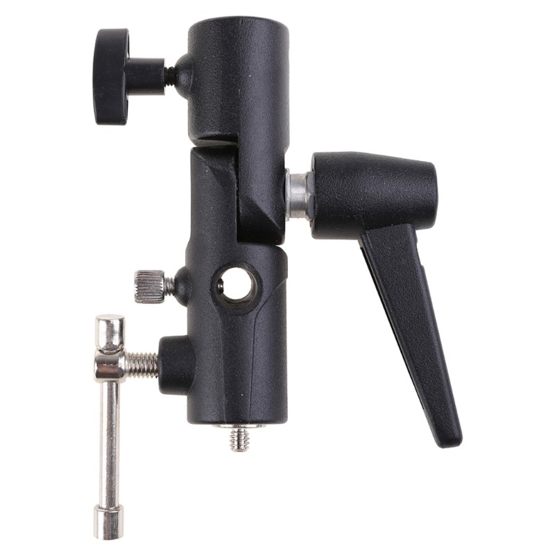 H-Shape Metal Holder Flash Bracket Adapter Adjustable Light Stand Mount Tripod