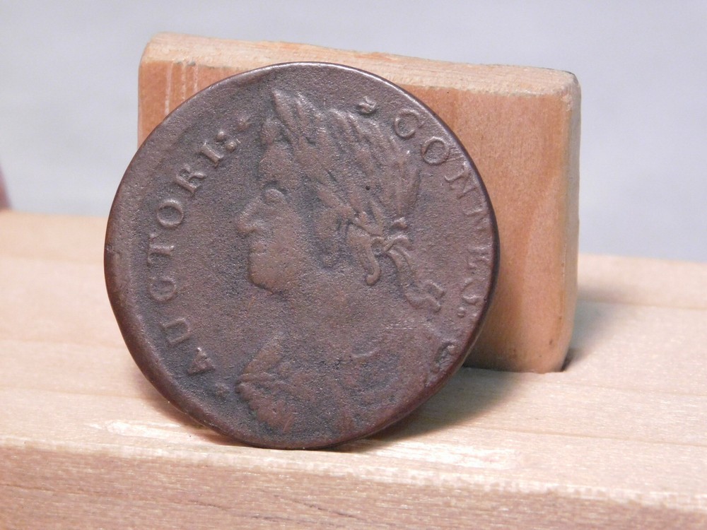 1787 Connecticut copper draped bust left