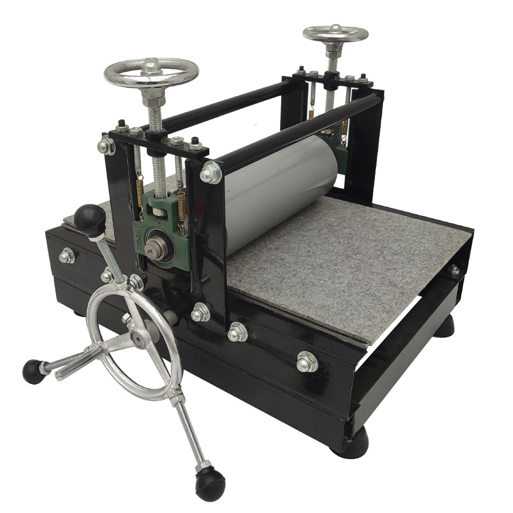 Upgrade Portable Press Printmaking Machine 30x50cm Adjust Tabletop Slab Roller