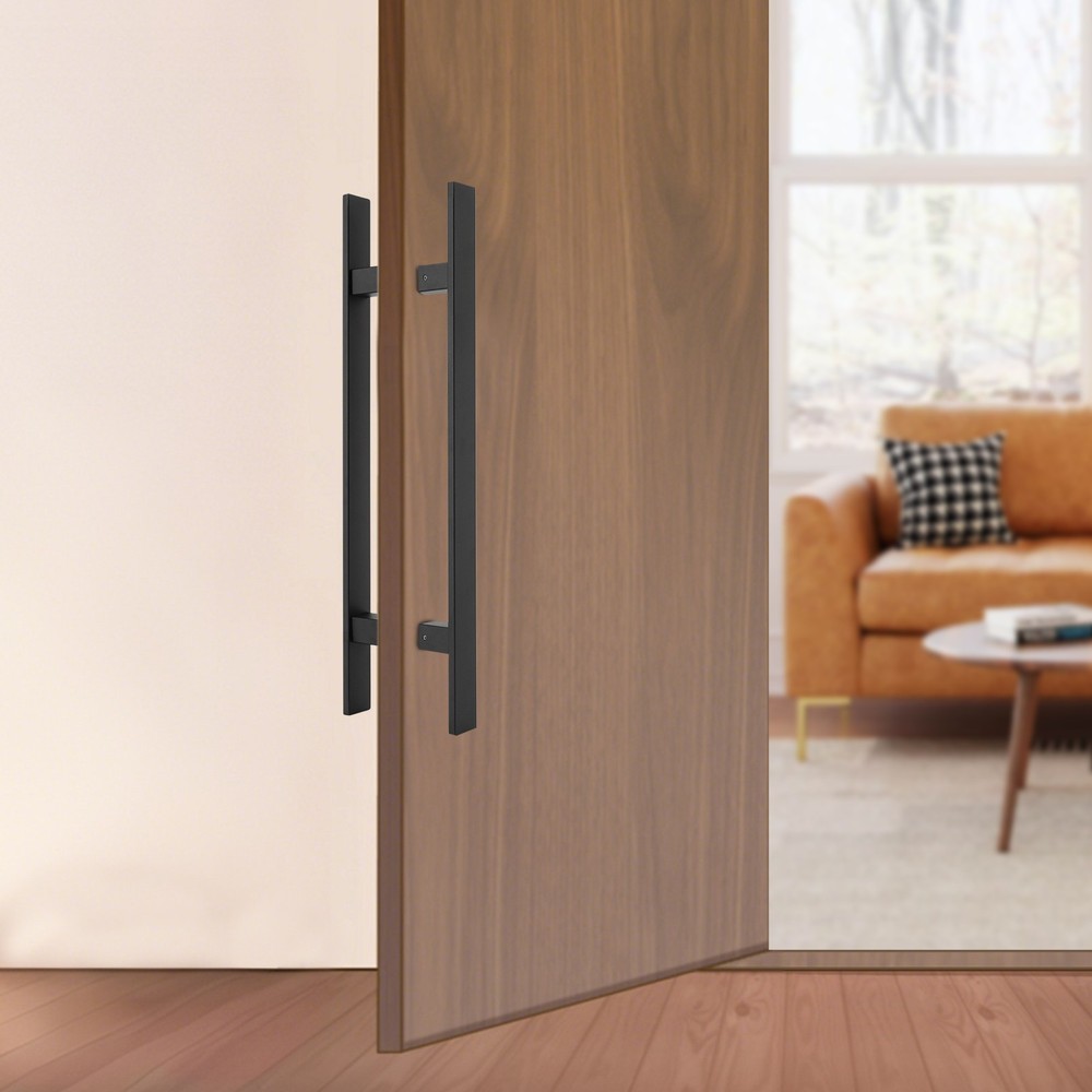 Stainless Steel Double Sided Push Pull Door Handle, H-shaped Door Pull Handle