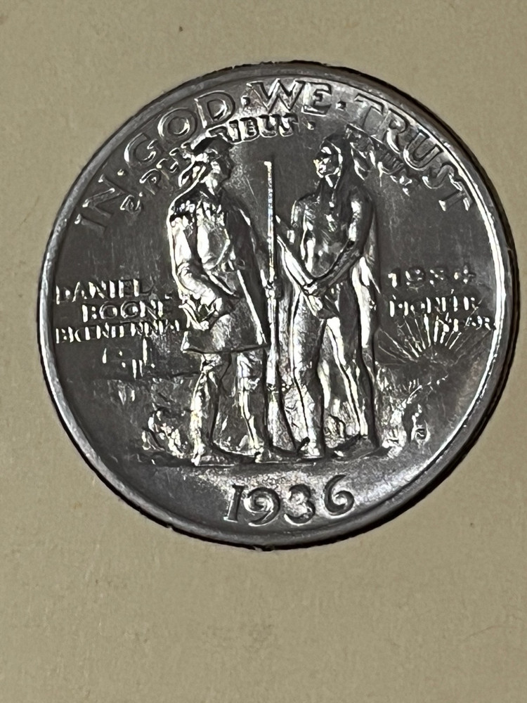 1936-S Boone Commemorative Half Dollar