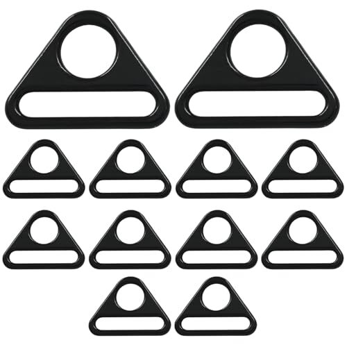 Black Metal Triangular Buckles 1 Inch
