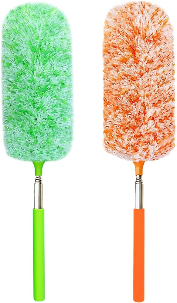 Extendable Microfiber Feather Duster, Electrostatic Microfiber Head, Up to