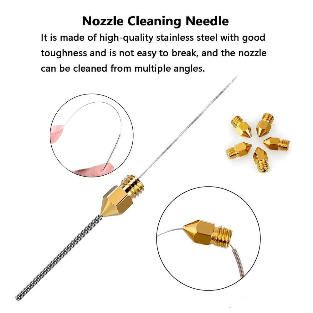 High Precision 24PCS Brass Nozzle Set with Tools for Enhanced Printing Quality