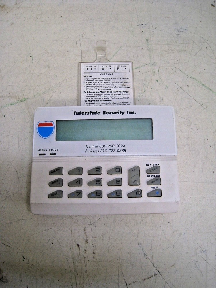 Napco CCRP2AS2 Custom Security Command Alphanumeric Keypad FREE SHIPPING