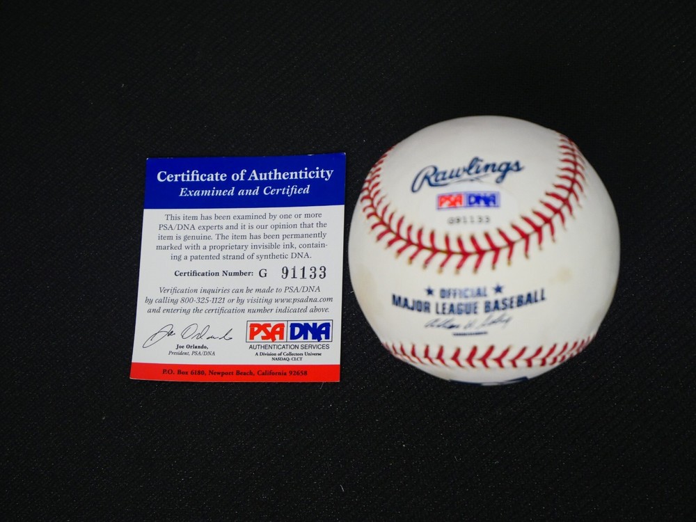 GEORGE KELL SIGNED OMLB BASEBALL WITH TWO INSCRIPTIONS - PSA COA