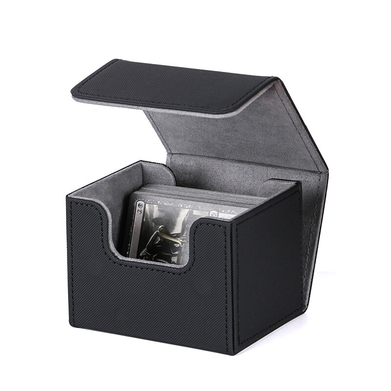 Trading Card Pure Color Leather Deck Box
