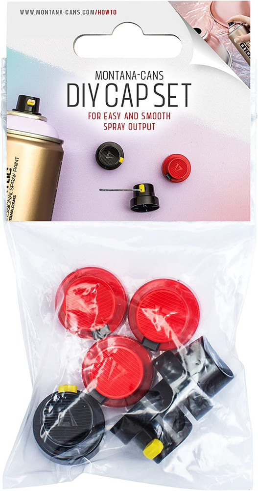 Cans Flatjet Cap Wide, Red/Black Spray Paint