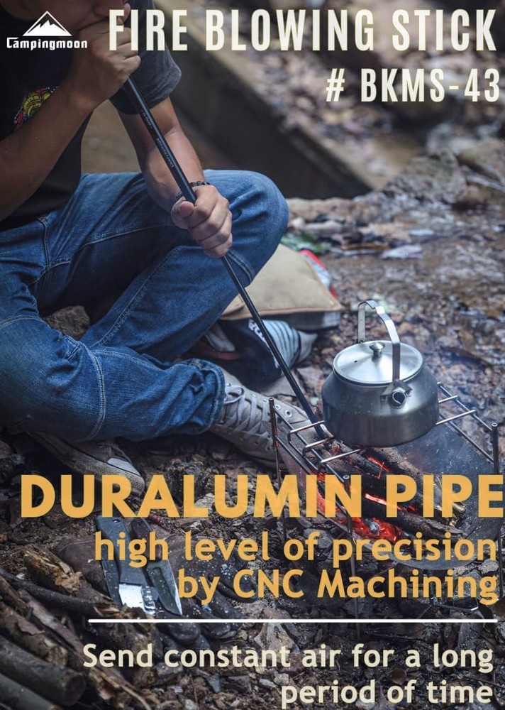 camping moon Fire Blowing Stick Split Type Compact Fire Starter Grill Starter Bl