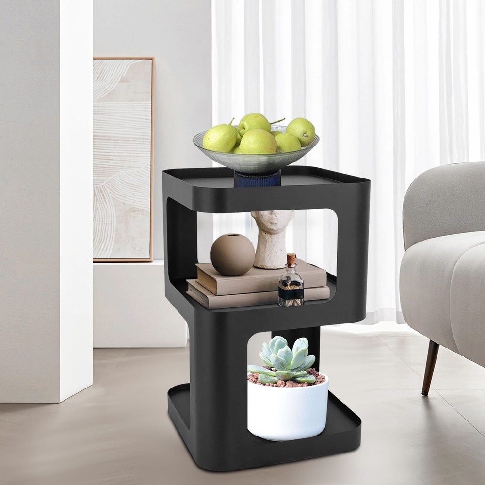 3-tier Side Table Coffee Table Sofa Bedside Table Storage Organizer Space Saving