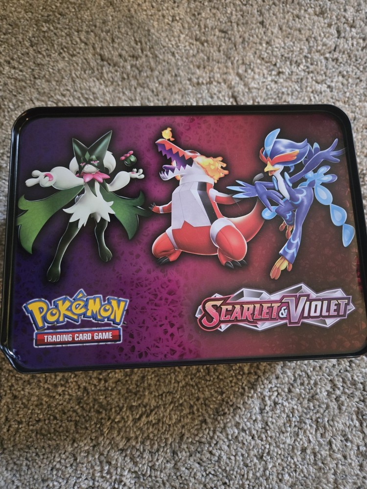 2 Poke'mon lunchbox tin empty slightly damaged