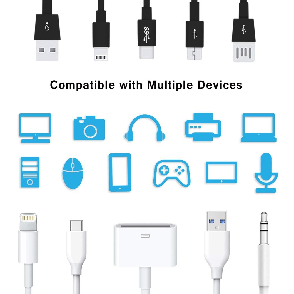 Cable Protector/Wire Repair/Pets Chew Cable Protector/Headphone Saver, 8 Pc S...