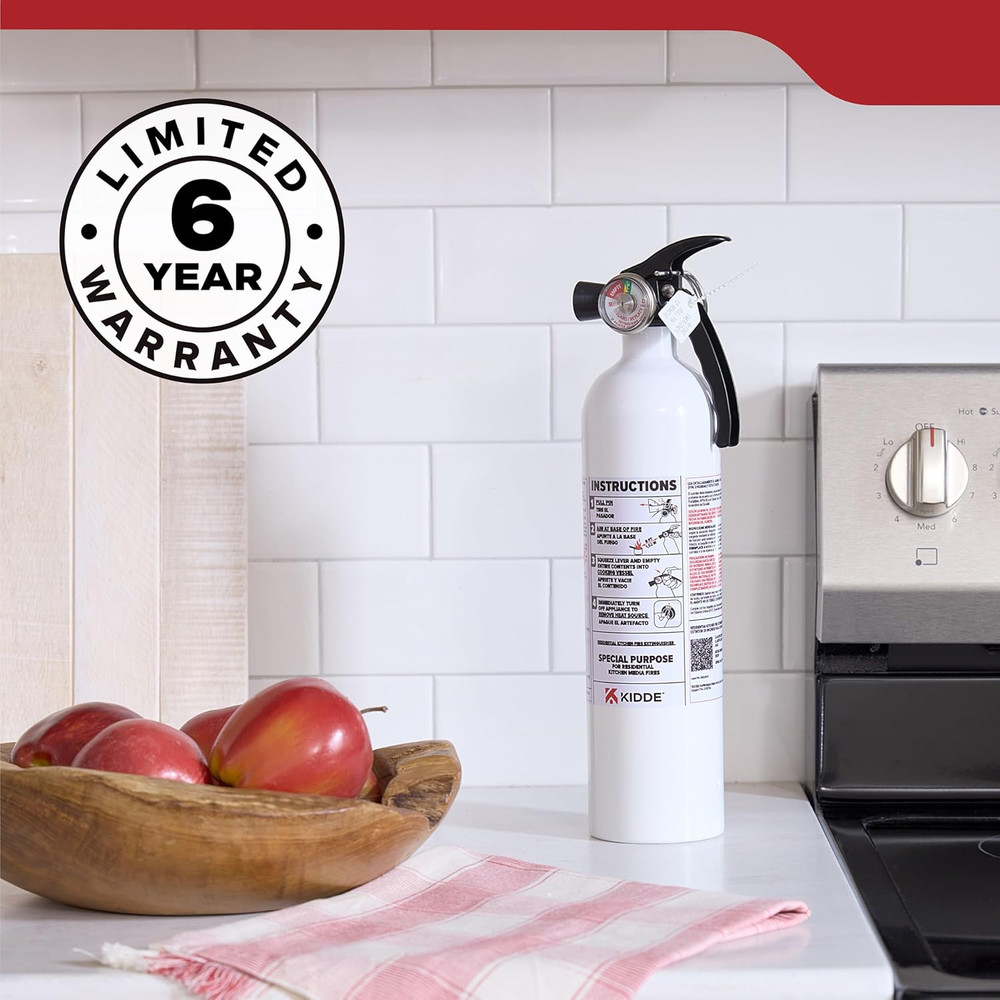 Fire Extinguisher for Kitchen, Residential, Single-Use, 711A