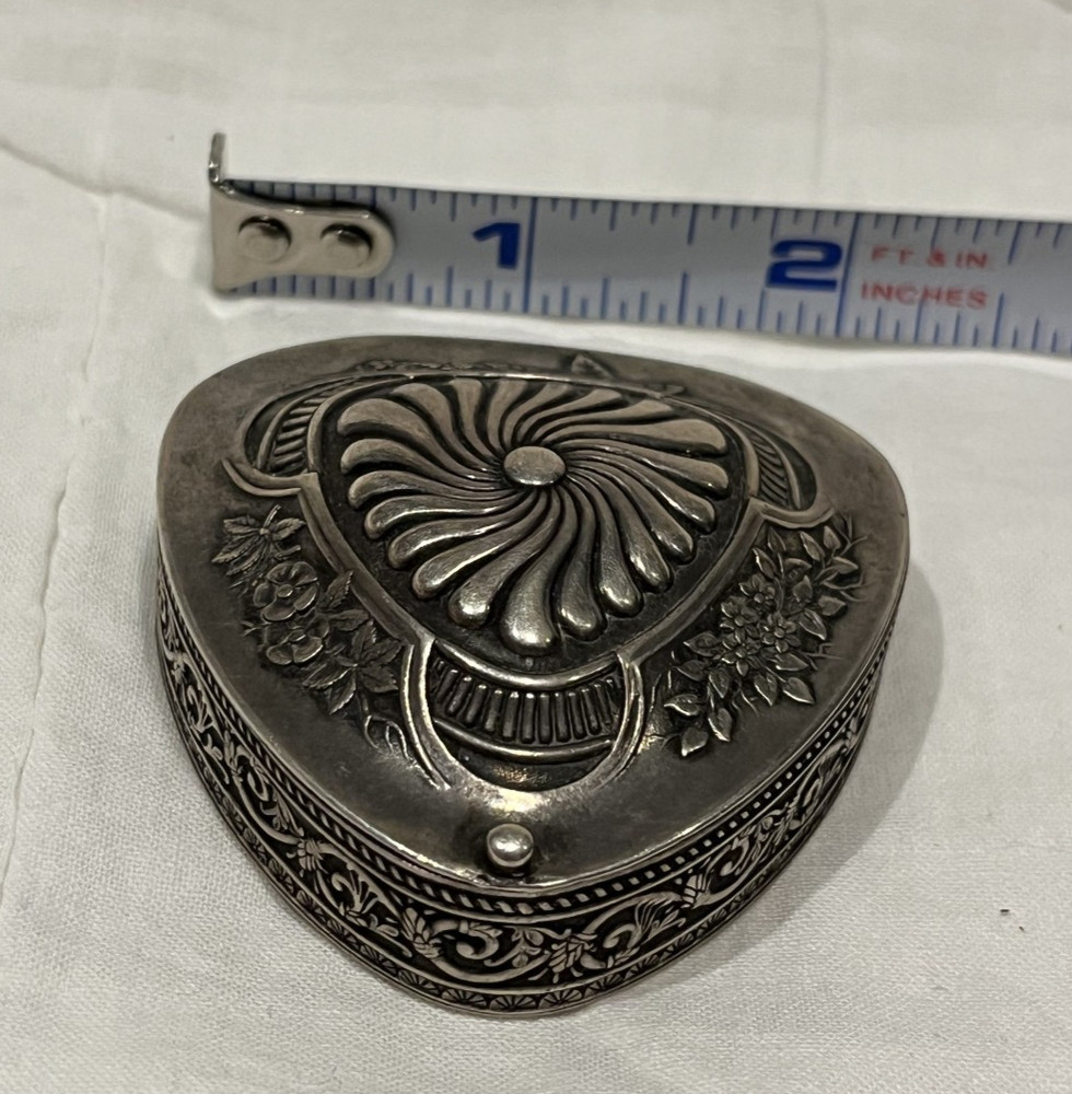 Wallace Sterling Silver Triangle Trinket Box - Beautiful