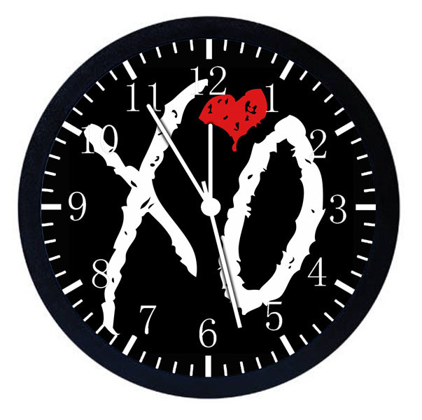 XO Black Frame Wall Clock W497