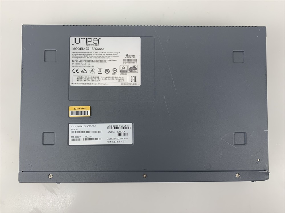 Juniper SRX320 8-Port Security Services Gateway Appliance