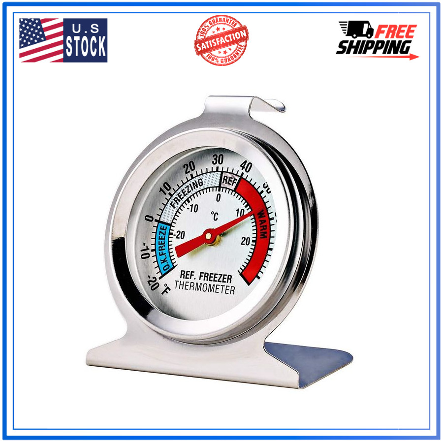 4 Pack Refrigerator Freezer Thermometer Large Dial Analog Thermometer