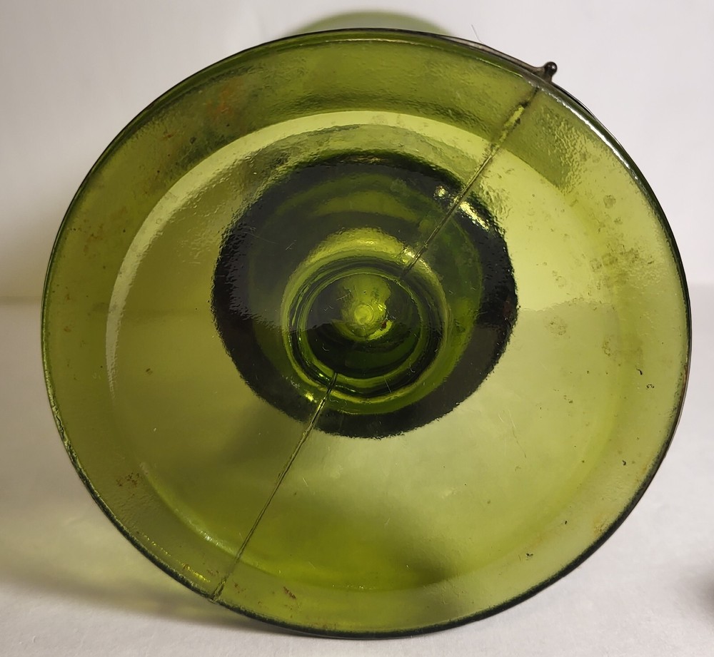 Vintage Embossed Grape Emerald Green Vase