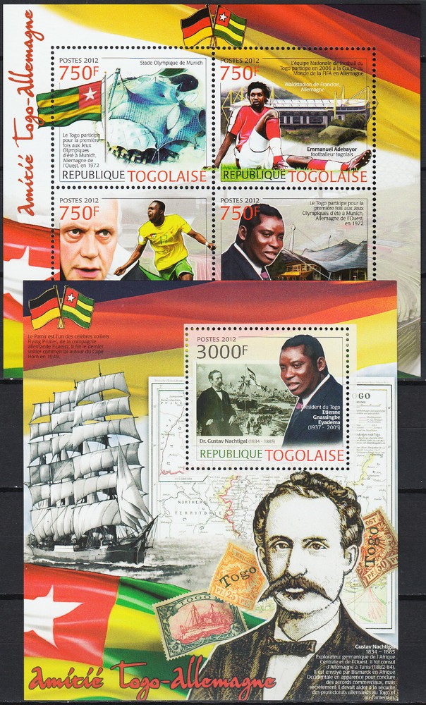 Togo Both S/S Friendship with Germany 2012 MNH-35 Euro