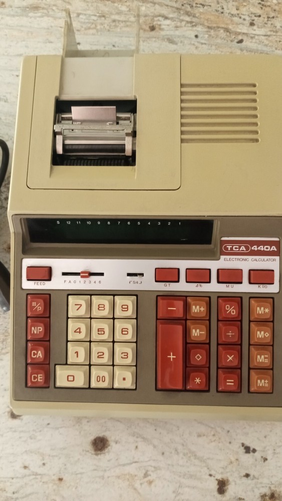 Vintage TCA Calculator Register, Model 404A