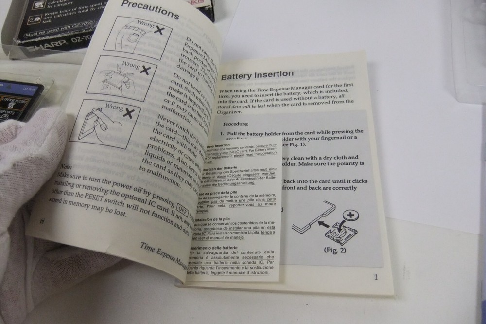 SHARP Time Expense Manager IC Card +