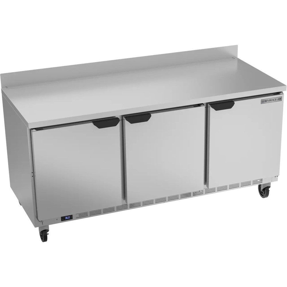 Beverage Air WTR72AHC 72" Wide Three Section Worktop Refrigerator