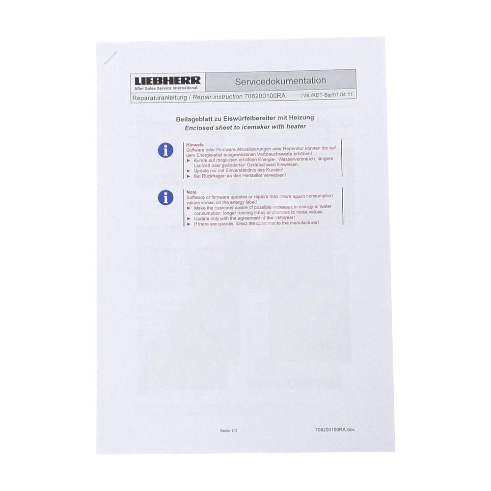 Liebherr 7082001 Appliance Insert