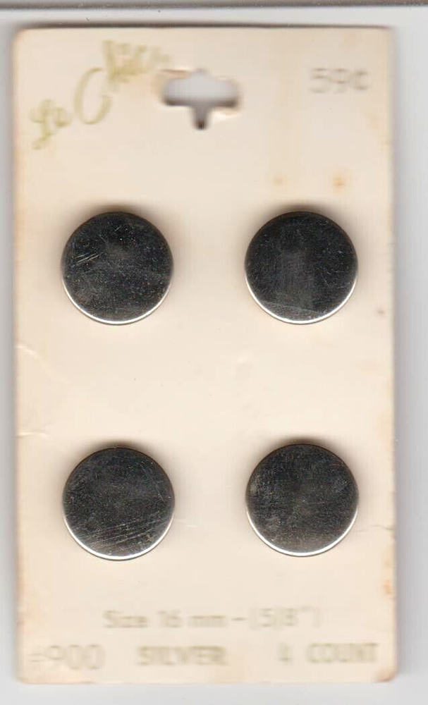Le Chic Buttons #900 Silver Size 16mm (5/8")