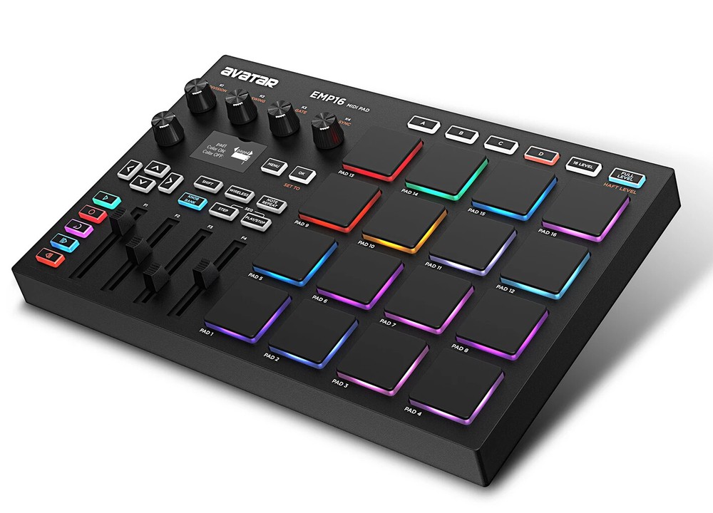 MIDI Pad Controller Beat Maker Machine With Bluetooth 16 RGB Sensitive Beat Pads