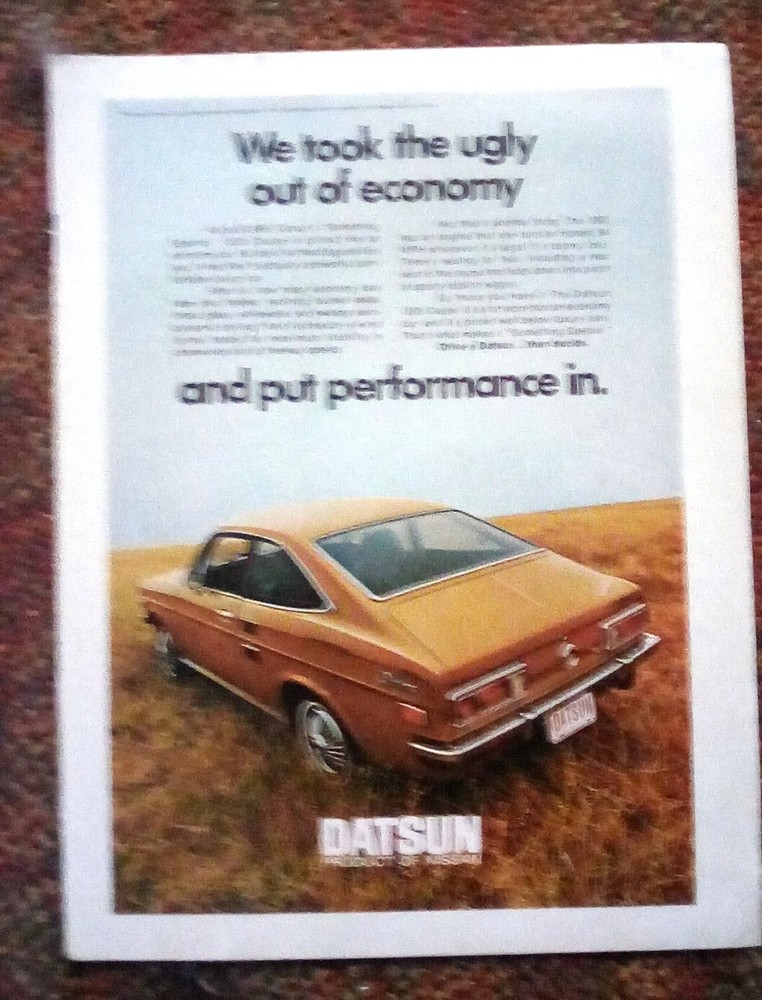 1971 Datsun 1200 Coupe Print Ad