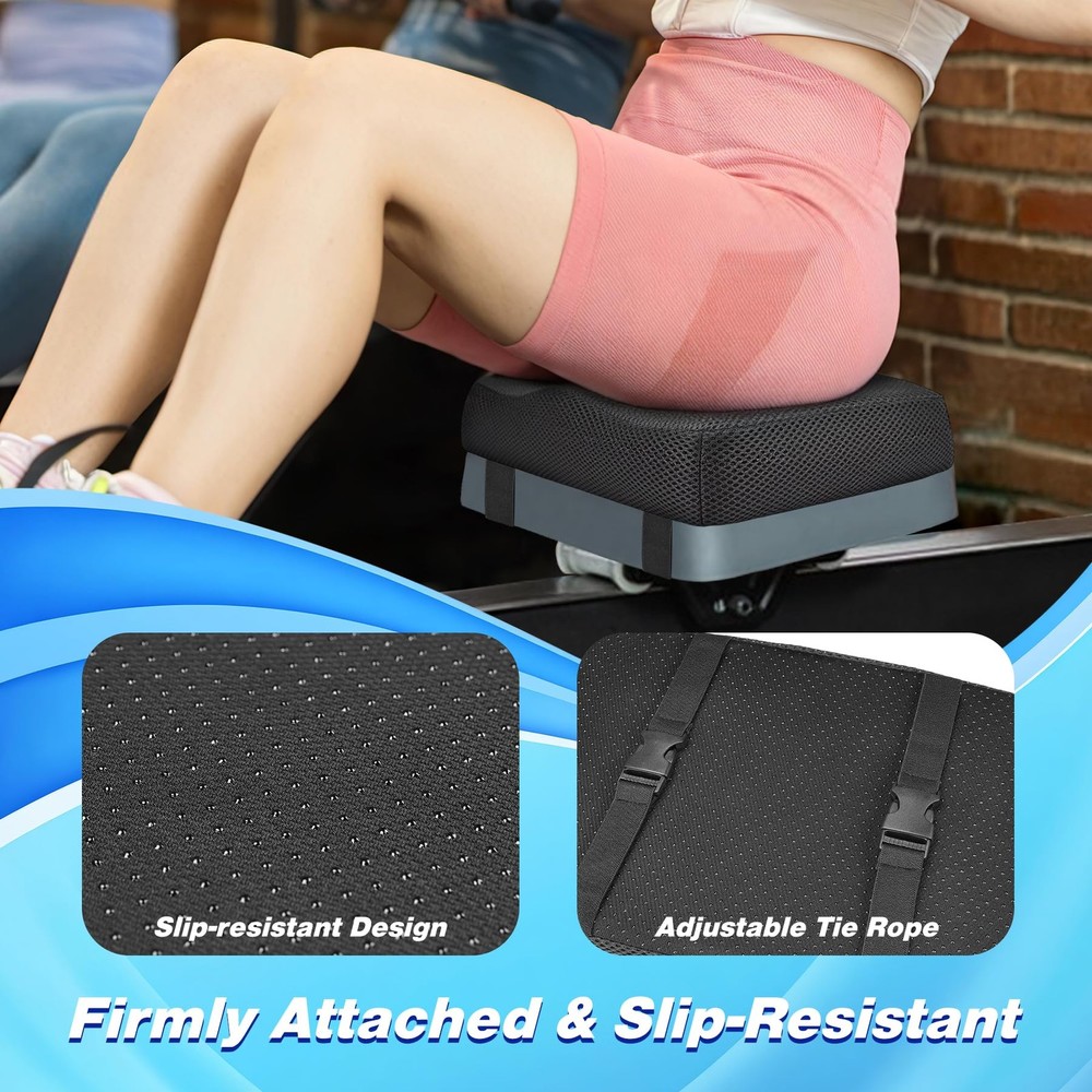 Rowing Machine Seat Cushion, Rower Machine Pad with Memory Foam, Rowing Machi...