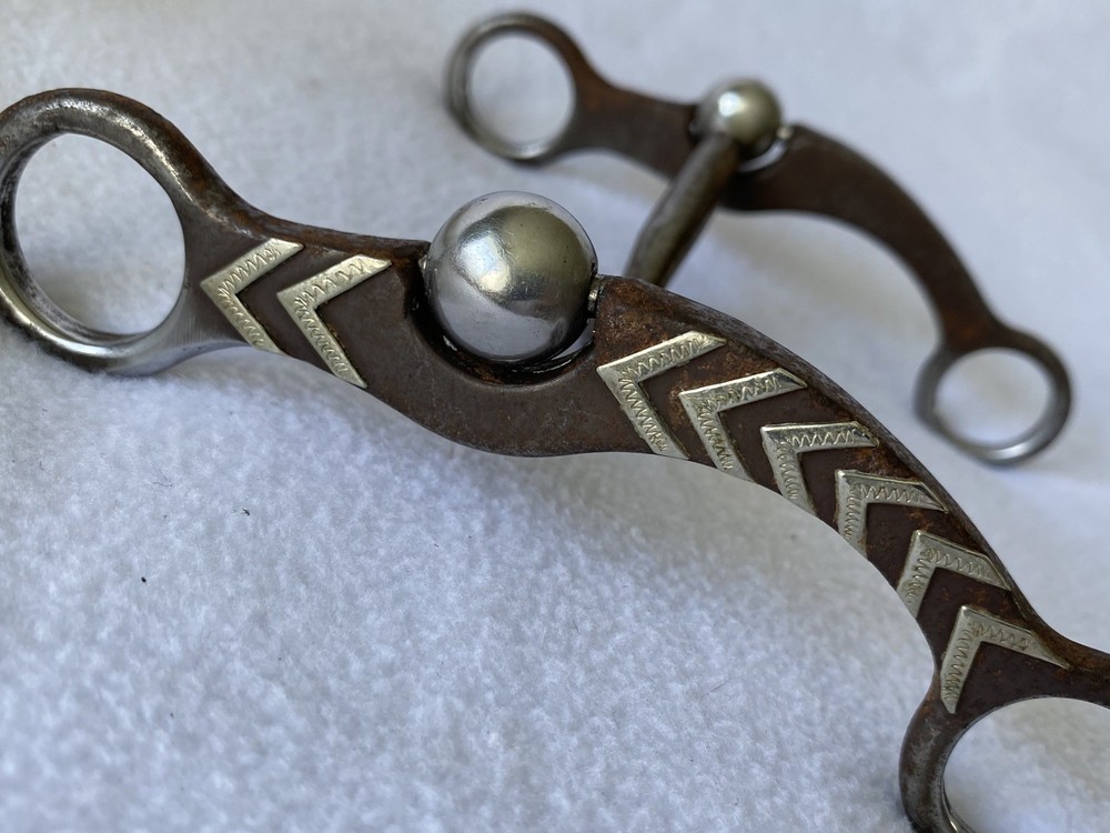 High QUALITY Silver Mounted Ballhinge Shank Western Snaffle Bit~RANCH~SHOW~WORK
