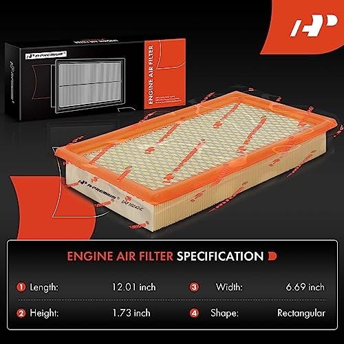 2-PC Engine & Cabin Air Filter with Activated Carbon Compatible with Ford