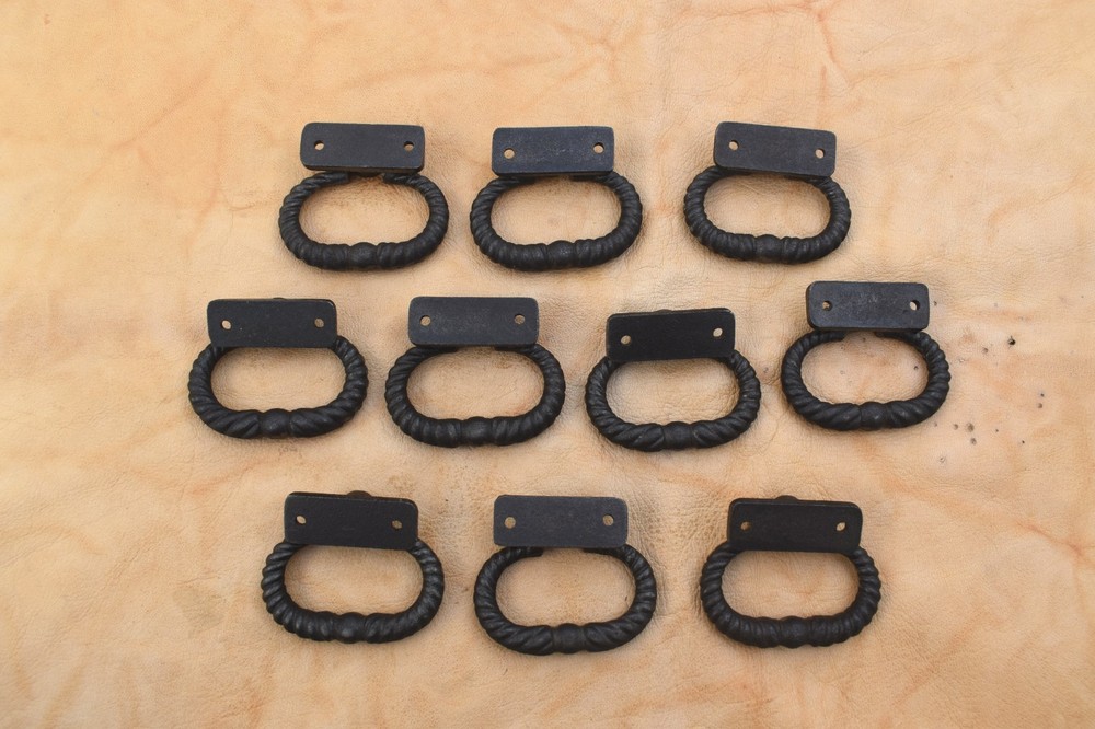 Cast iron door Knob gate handle vintage Style pull drop handle Hardware 10 pcs