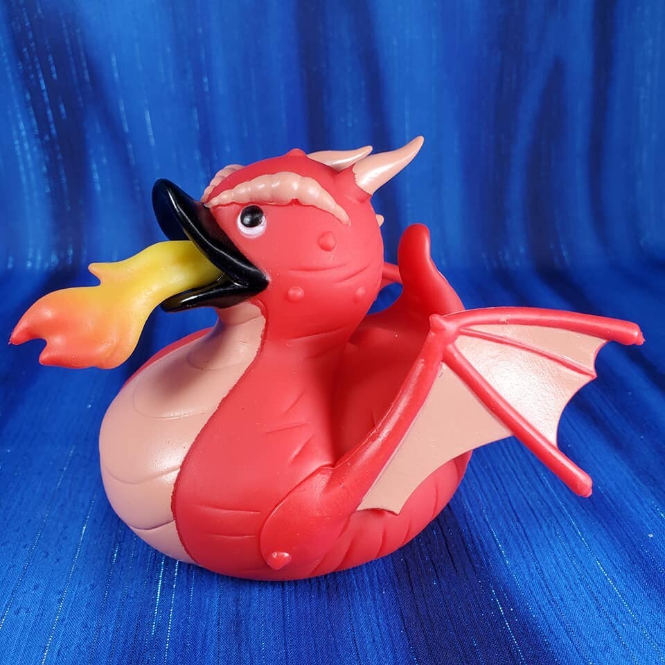 Red Dragon Rubber Duck Wild Republic NEW!