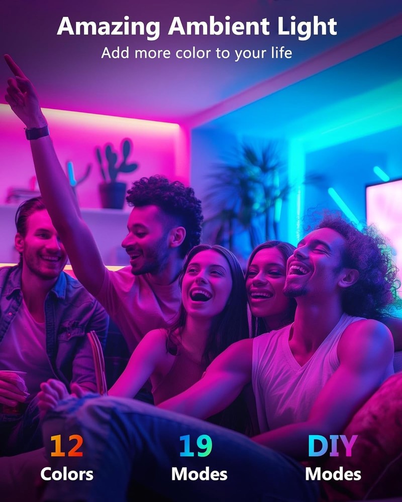 LED Strip Lights Dimmable RGB Color Changing with Remote