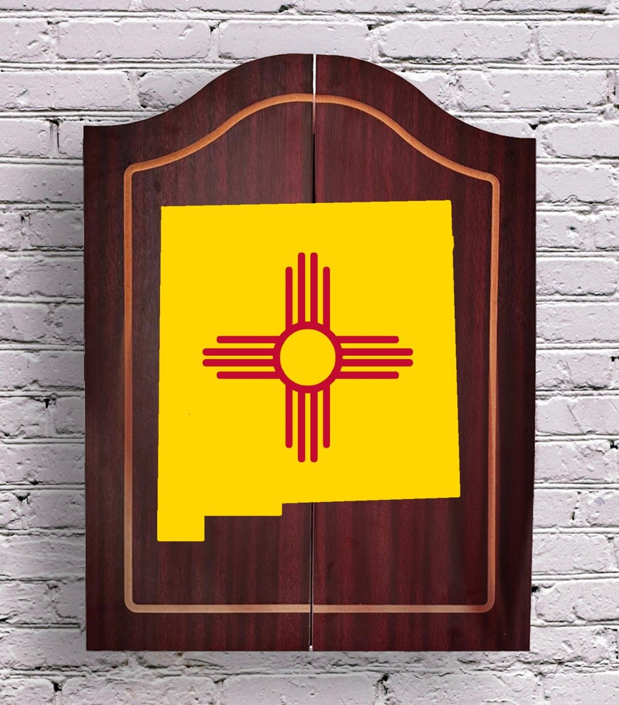 New Mexico Personalized Complete Dart Board Cabinet