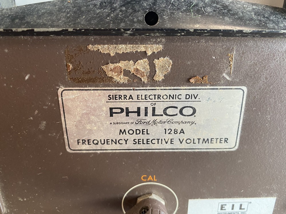 Vintage Rare Philco Sierra Electronic 128A Frequency Selective Voltmeter