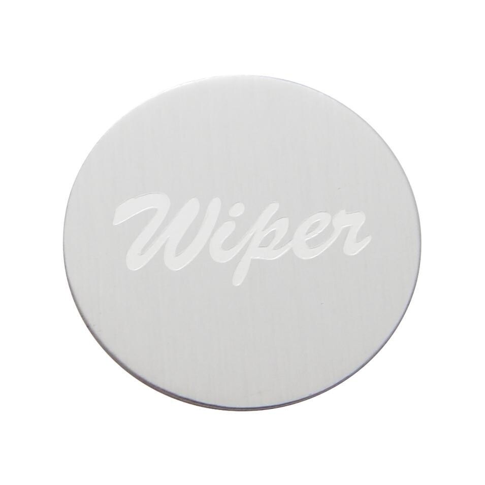 "Wiper" Dash Knob - Silver Aluminum Sticker