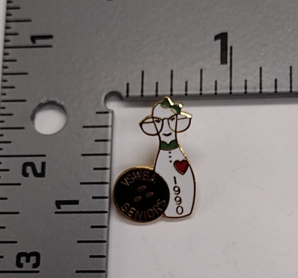 VSWBA Seniors 1990 bowling Lapel Pin